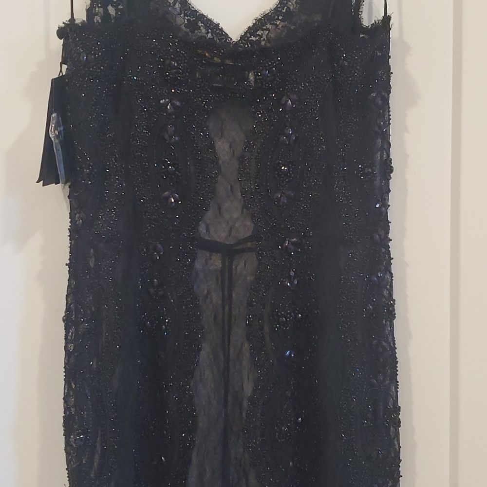 SLP Embellished Tulle Paneled Lace Jumpsuit - Picture 9 of 11